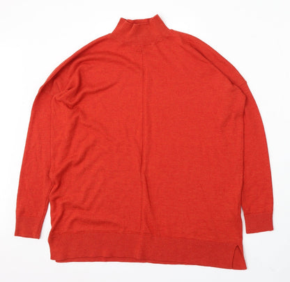Womens UK Size 10 Warehouse Orange Pullover Jumper