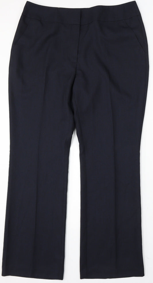 Womens UK Size 16 Papaya Regular Fit  Blue Trousers