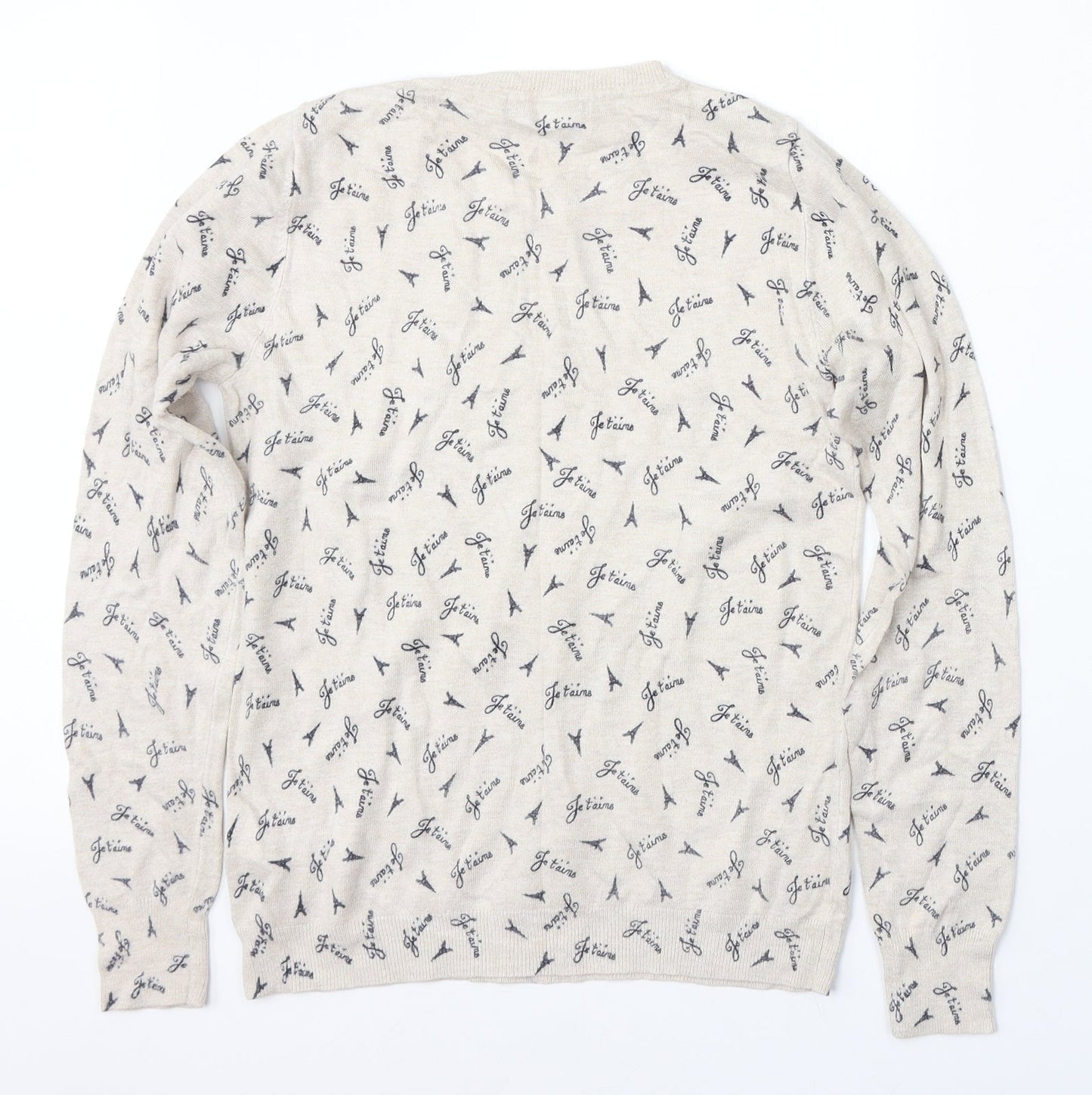 Womens UK Size 12 Marks and Spencer Beige Pullover Jumper