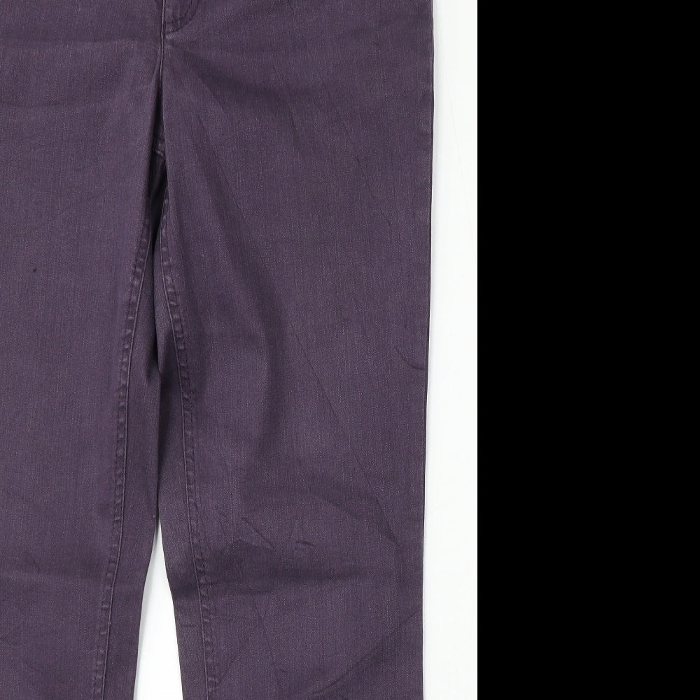 MAC Womens Purple Cotton Bootcut Jeans Size 36 L31 in Regular Button