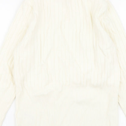 Womens UK Size 14 Marks and Spencer Ivory Pullover Jumper
