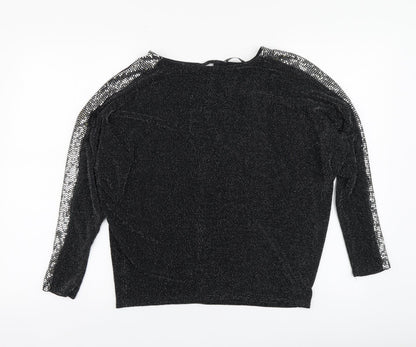 Womens UK Size 12 Dunnes Stores Black Basic Blouse