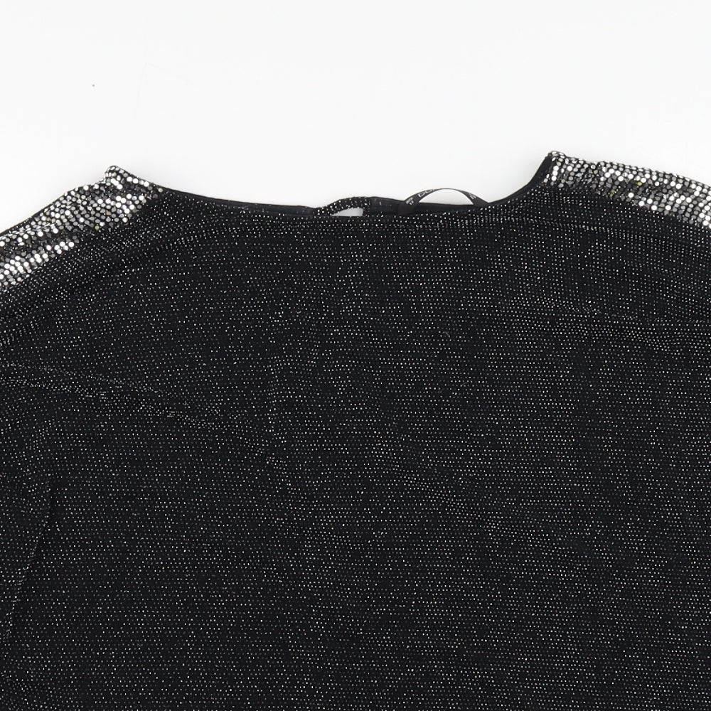 Womens UK Size 12 Dunnes Stores Black Basic Blouse