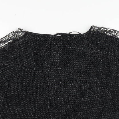Womens UK Size 12 Dunnes Stores Black Basic Blouse