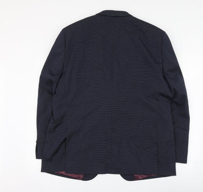 Mens UK Size XL Brook Taverner Regular Blue Suit Jacket