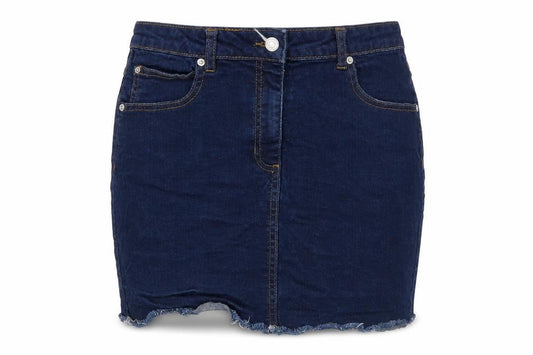 Parisian Womens Blue Cotton Mini Skirt Size 12