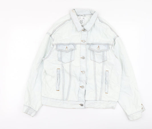 Pull&Bear Womens Blue Jacket Size S