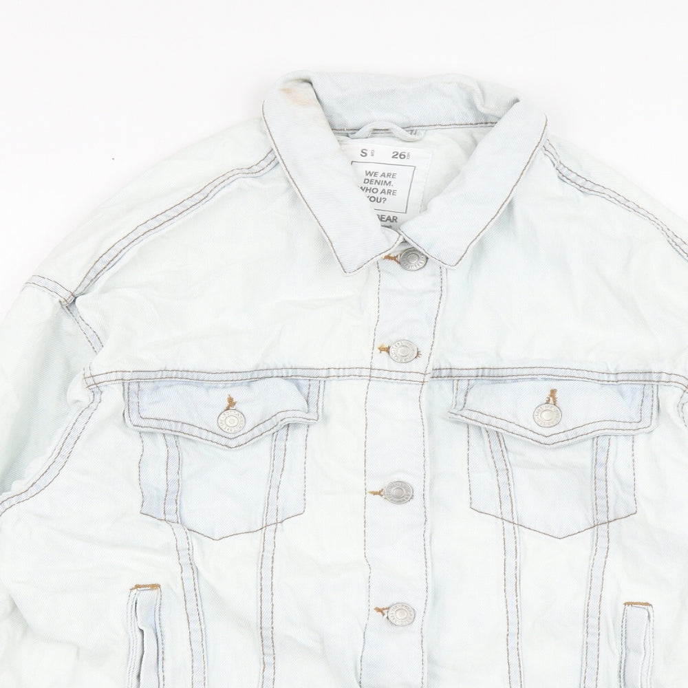 Pull&Bear Womens Blue Jacket Size S