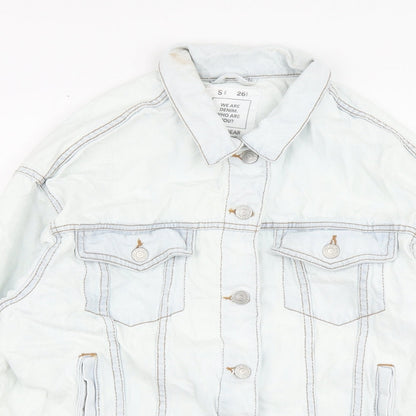 Pull&Bear Womens Blue Jacket Size S