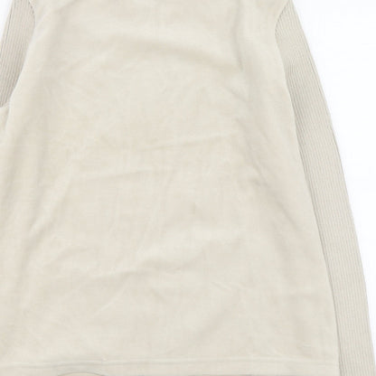 Per Una Womens Beige Polyester Full Zip Hoodie Size M