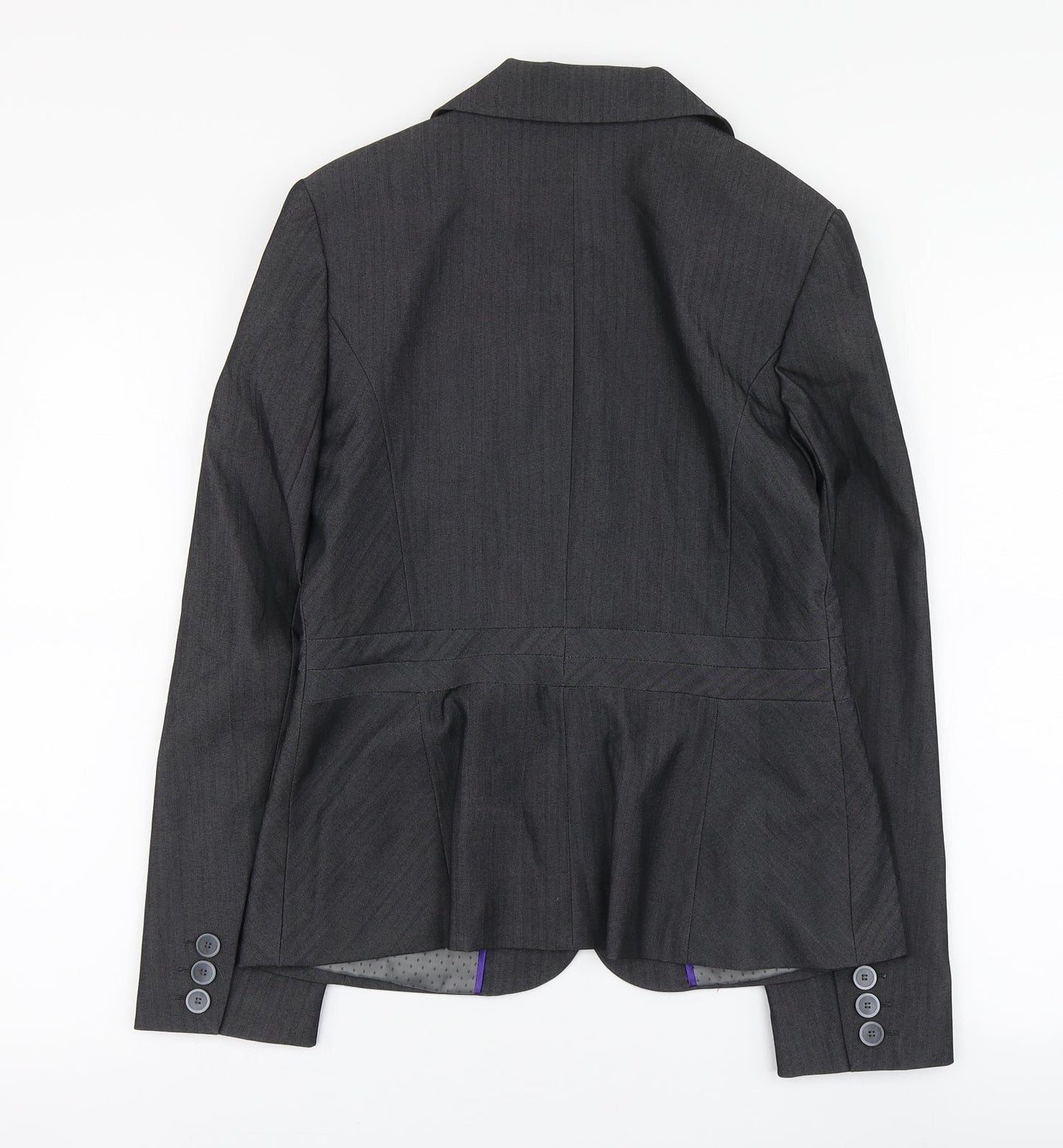 Dorothy Perkins Womens Grey Polyester Jacket Suit Jacket Size 12