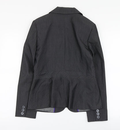 Dorothy Perkins Womens Grey Polyester Jacket Suit Jacket Size 12