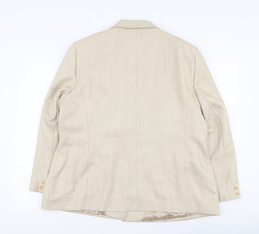 Autonomy Womens Beige Polyester Jacket Suit Jacket Size 20