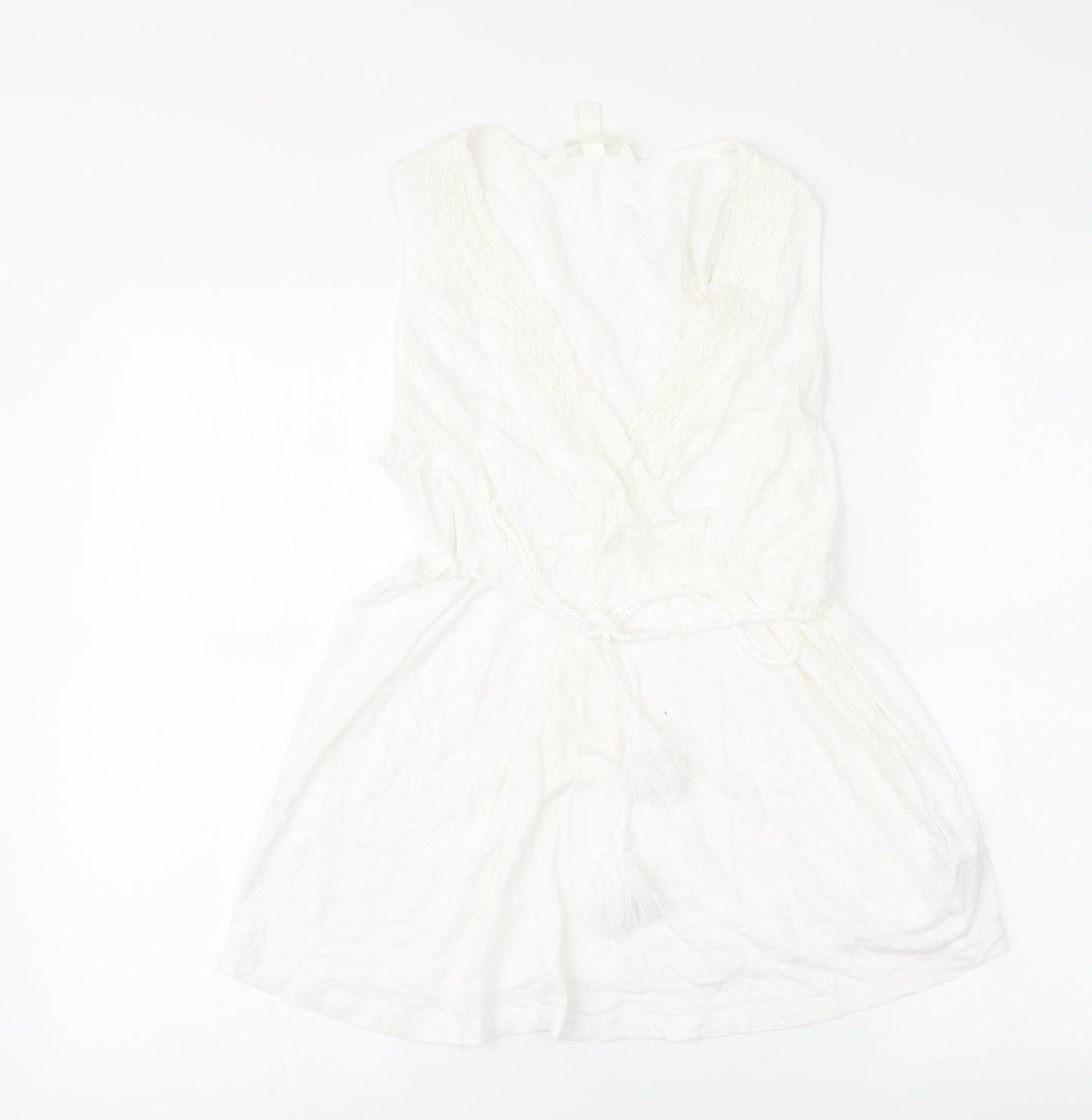 Womens UK Size M H&M White Basic Blouse