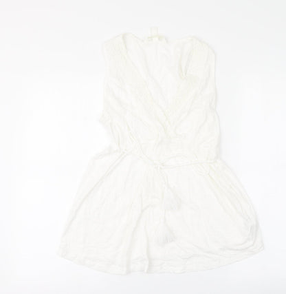 Womens UK Size M H&M White Basic Blouse