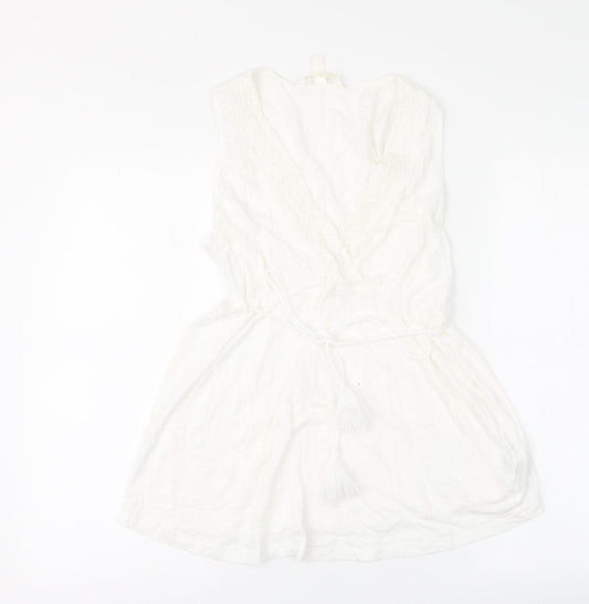 Womens UK Size M H&M White Basic Blouse