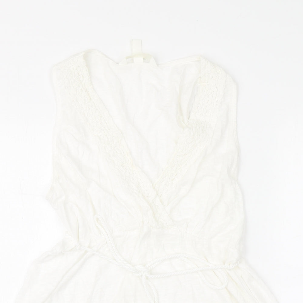 Womens UK Size M H&M White Basic Blouse