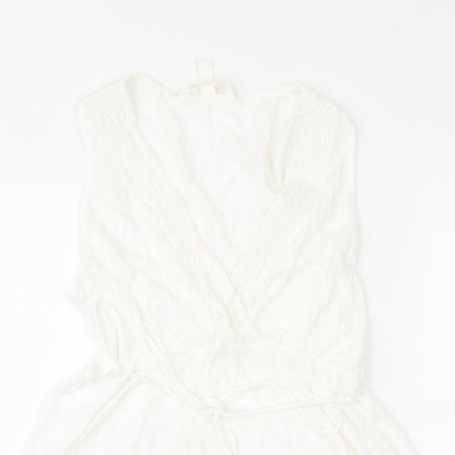 Womens UK Size M H&M White Basic Blouse