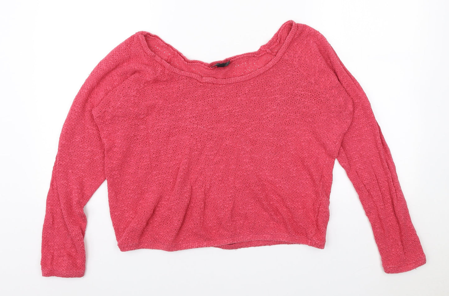 Womens UK Size 10 Topshop Pink Pullover Jumper