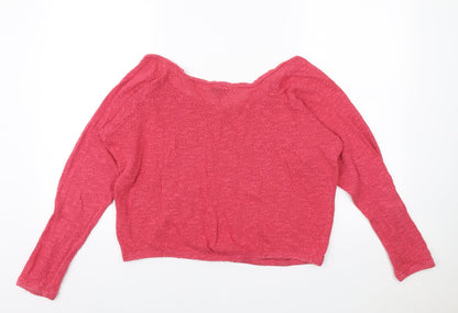 Womens UK Size 10 Topshop Pink Pullover Jumper