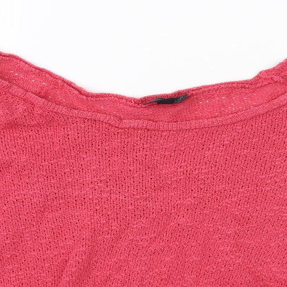 Womens UK Size 10 Topshop Pink Pullover Jumper