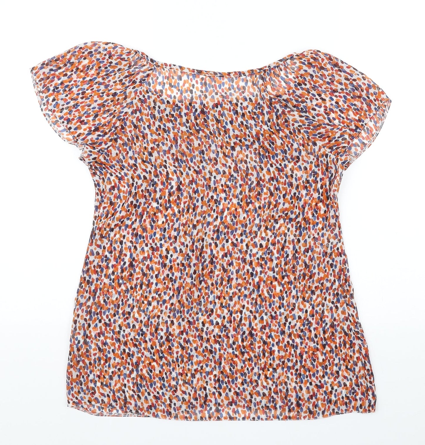 Womens UK Size 10 M&Co Multicoloured Basic Blouse