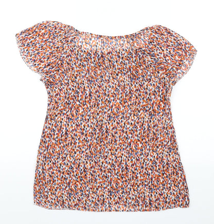 Womens UK Size 10 M&Co Multicoloured Basic Blouse