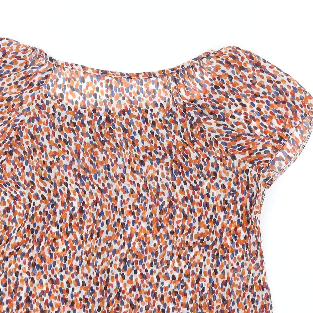 Womens UK Size 10 M&Co Multicoloured Basic Blouse
