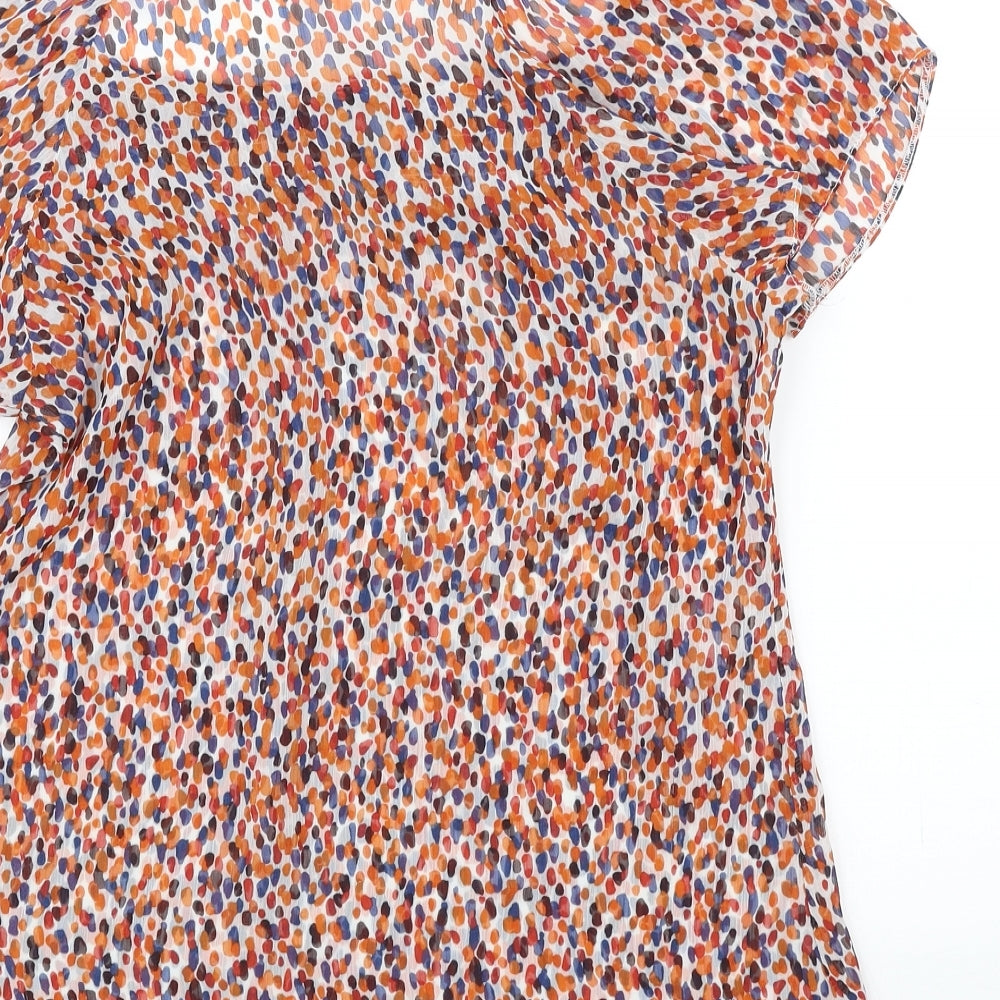 Womens UK Size 10 M&Co Multicoloured Basic Blouse