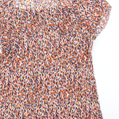 Womens UK Size 10 M&Co Multicoloured Basic Blouse