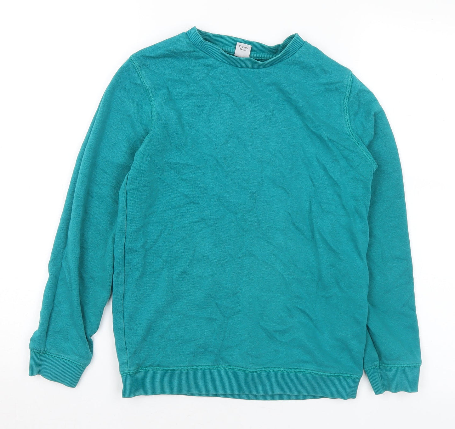 TU Girls Green Cotton Pullover Sweatshirt Size 10 Years