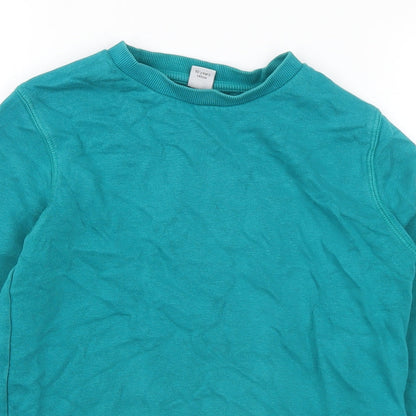 TU Girls Green Cotton Pullover Sweatshirt Size 10 Years