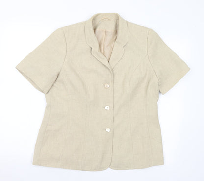 Womens UK Size 14 Preworn Regular Beige Suit Jacket