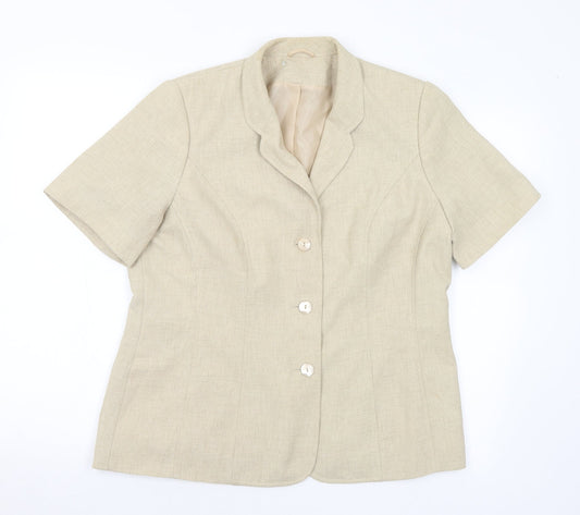 Womens UK Size 14 Preworn Regular Beige Suit Jacket