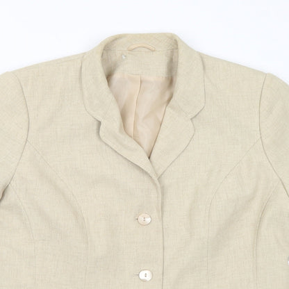 Womens UK Size 14 Preworn Regular Beige Suit Jacket