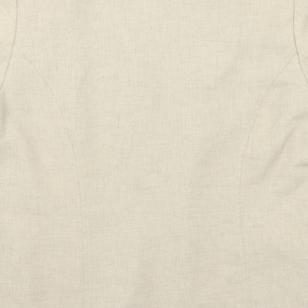 Womens UK Size 14 Preworn Regular Beige Suit Jacket