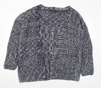 Womens UK Size L NEXT Blue Cardigan Jumper