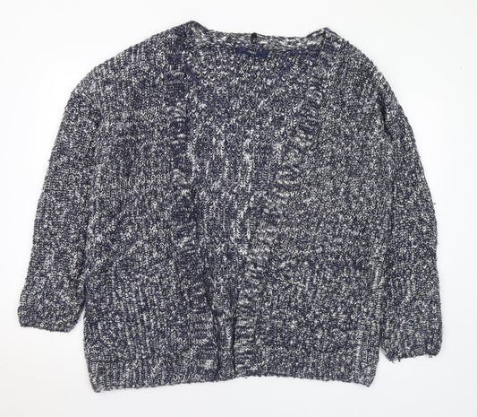 Womens UK Size L NEXT Blue Cardigan Jumper