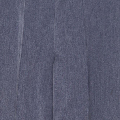Classic Womens Blue Polyester Trousers Size 14 L27 in Regular