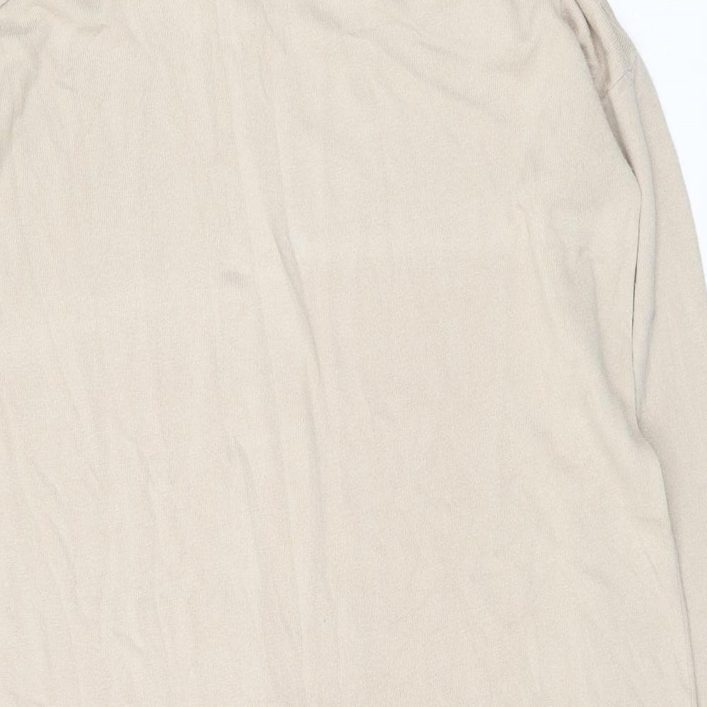 Laetitia Mem Womens Beige Roll Neck Rayon Pullover Jumper Size M - M/L