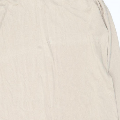 Laetitia Mem Womens Beige Roll Neck Rayon Pullover Jumper Size M - M/L
