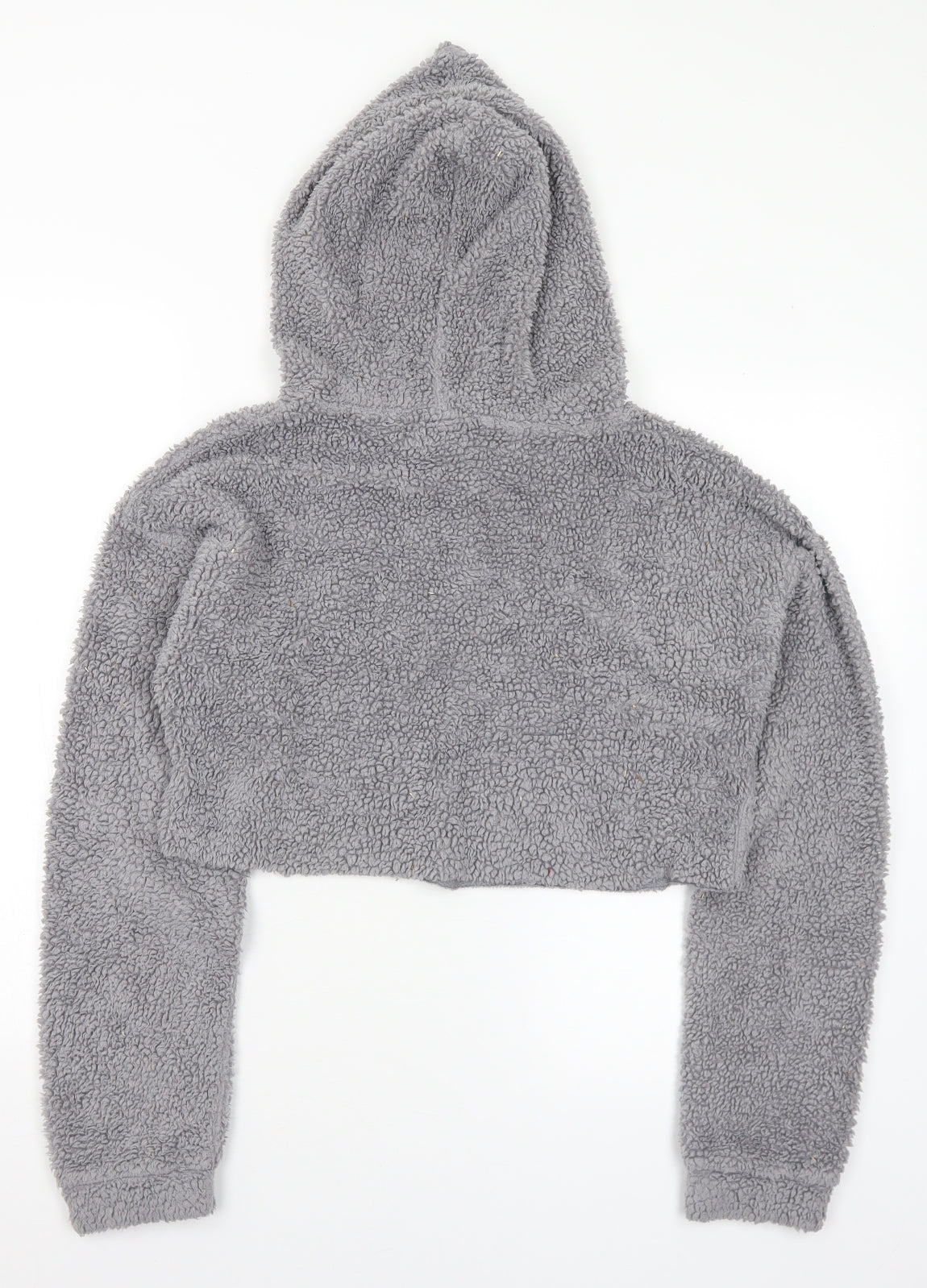 SheIn Womens Grey Polyester Pullover Hoodie Size S