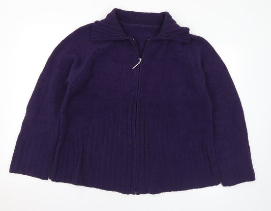 Womens UK Size L Preworn Purple Jacket
