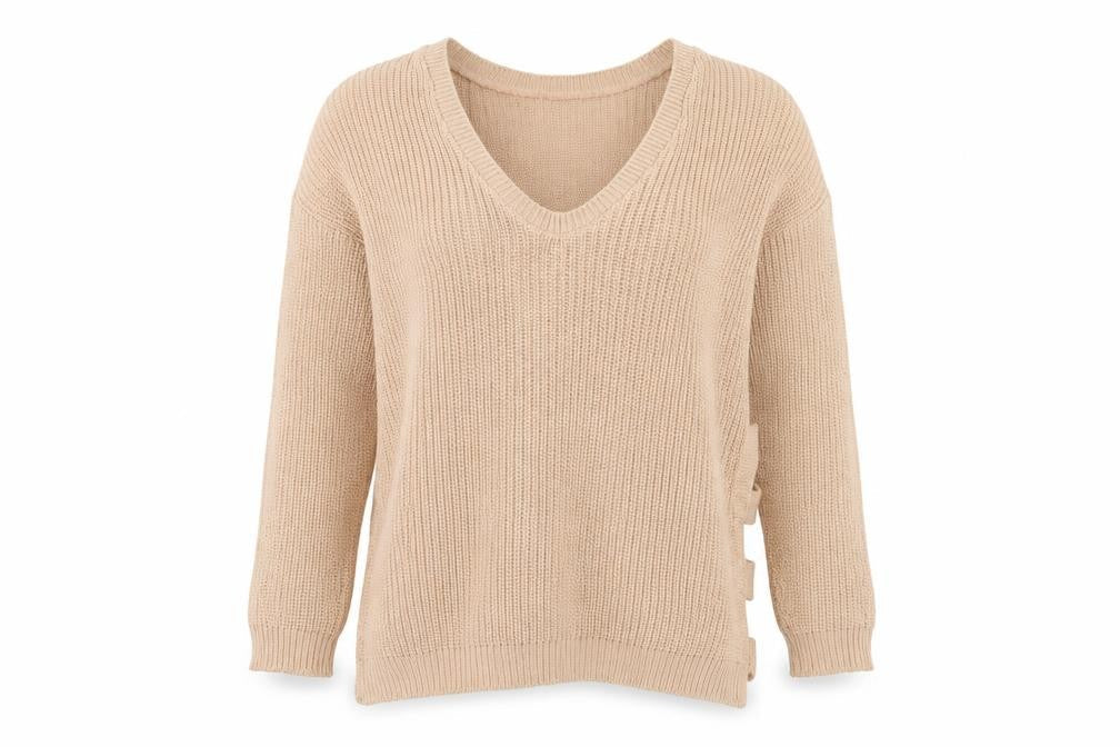 Womens UK Size S Boohoo Beige Pullover Jumper