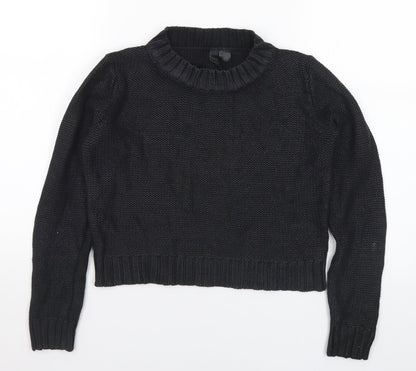 Womens UK Size 10 H&M Black Pullover Jumper