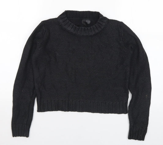 Womens UK Size 10 H&M Black Pullover Jumper