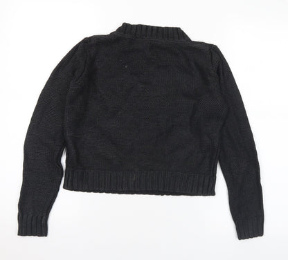 Womens UK Size 10 H&M Black Pullover Jumper