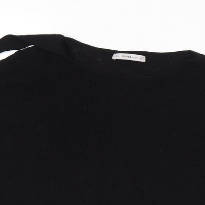 Womens UK Size S Zara Black Pullover Jumper