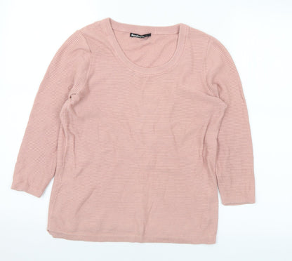 Womens UK Size S Stradivarius Pink Pullover Jumper