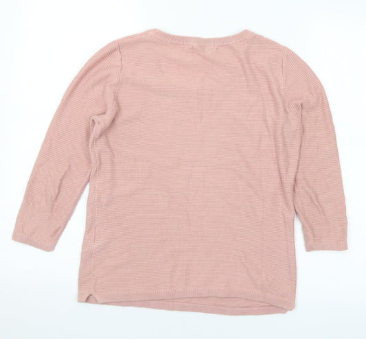 Womens UK Size S Stradivarius Pink Pullover Jumper